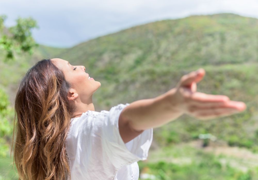 girl extending her hand